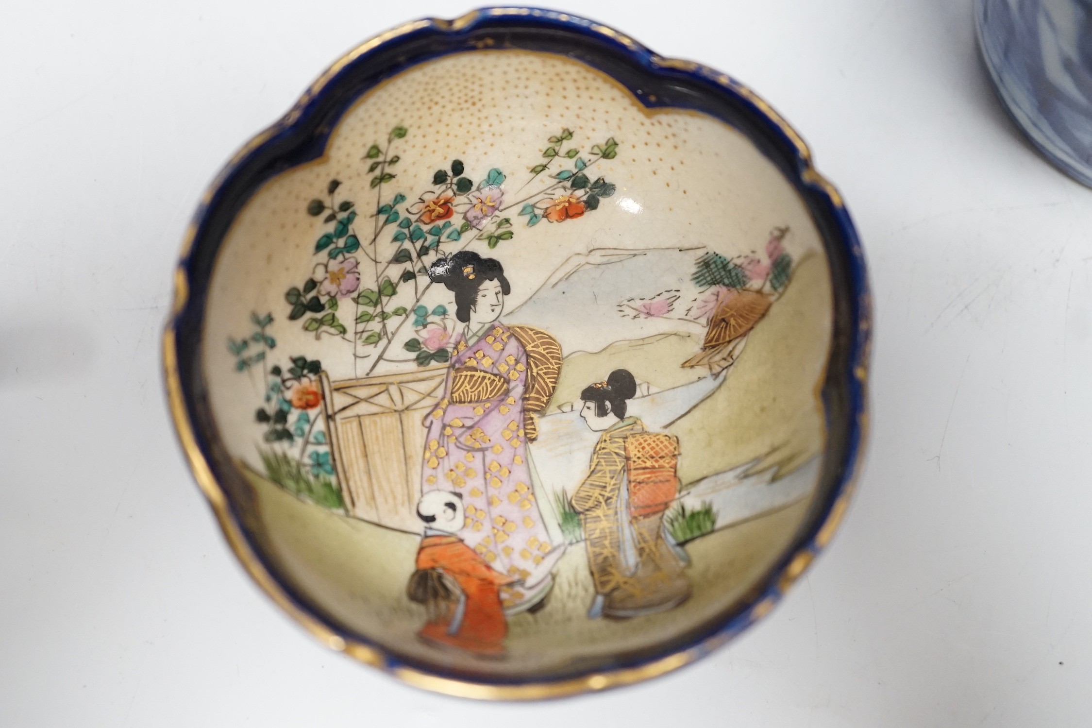 A group of Japanese ceramics to include Satsuma, kutani etc.